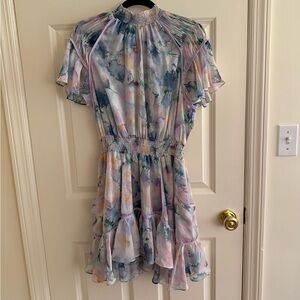 Misa Los Angeles Watercolor Mini Dress